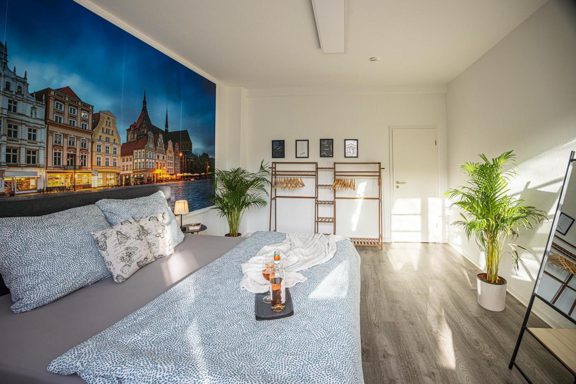 Luxus City Apartment Sauna Balkon Kueche Zentral Rostock Extérieur photo